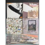 Led Zeppelin - 7 albums including 1, 2, 3 and 4 on red/plum Atlantic
