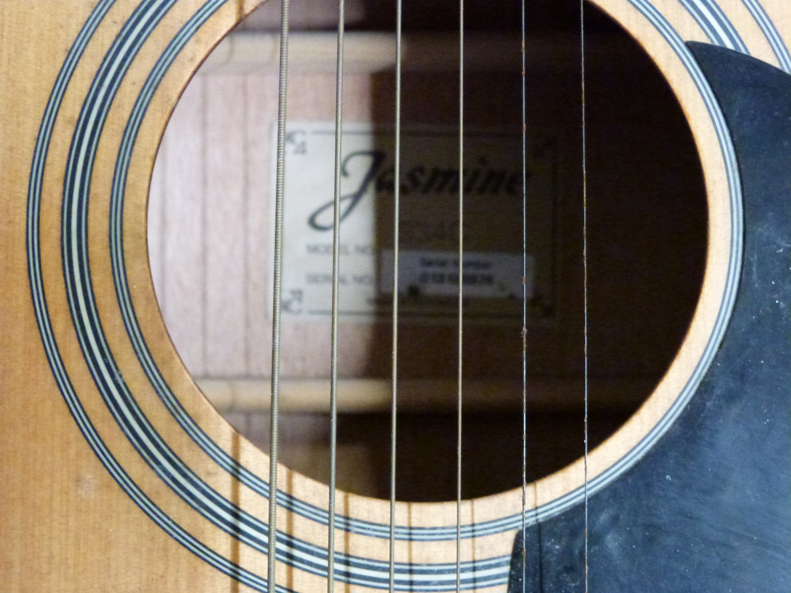 Three various acoustic guitars Jasmine S34c, in semi-rigid fitted carry case, a Harmony 6395 and a - Image 2 of 6