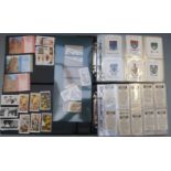 Two albums of cigarette cards including W.O & H.O Wills Arms of Public Schools and The Kings Art