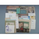 A quantity of ephemera relating to music; concert programmes etc, Rotary Club festival with Margaret