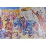 Walt Howarth signed limited edition print Wagon Train 12 of 15 with certificate of authenticity,