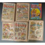 A large collection of Vintage comics including The Beano, The Beano and Dennis The Menace various