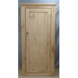 Pine housekeeper's cupboard, W98 x D43 x H206cm