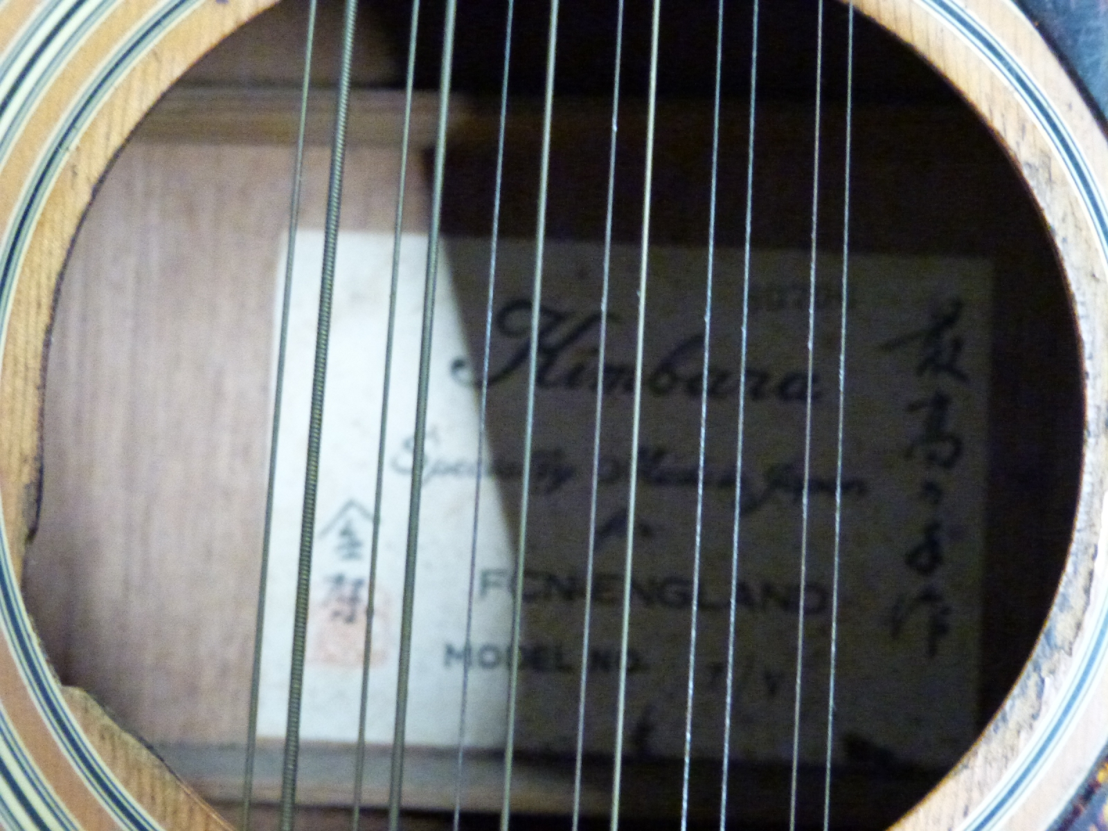 Kimbara 12 string acoustic guitar Japanese made for FCN England, model no. 7/V - Image 3 of 4