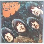 The Beatles - Rubber Soul (PMC1267) black and yellow labels, XEX579-5/580-5, record and cover appear
