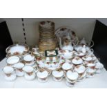 A large collection of Royal Albert Old Country Roses dinner and tea ware, mostly eight place
