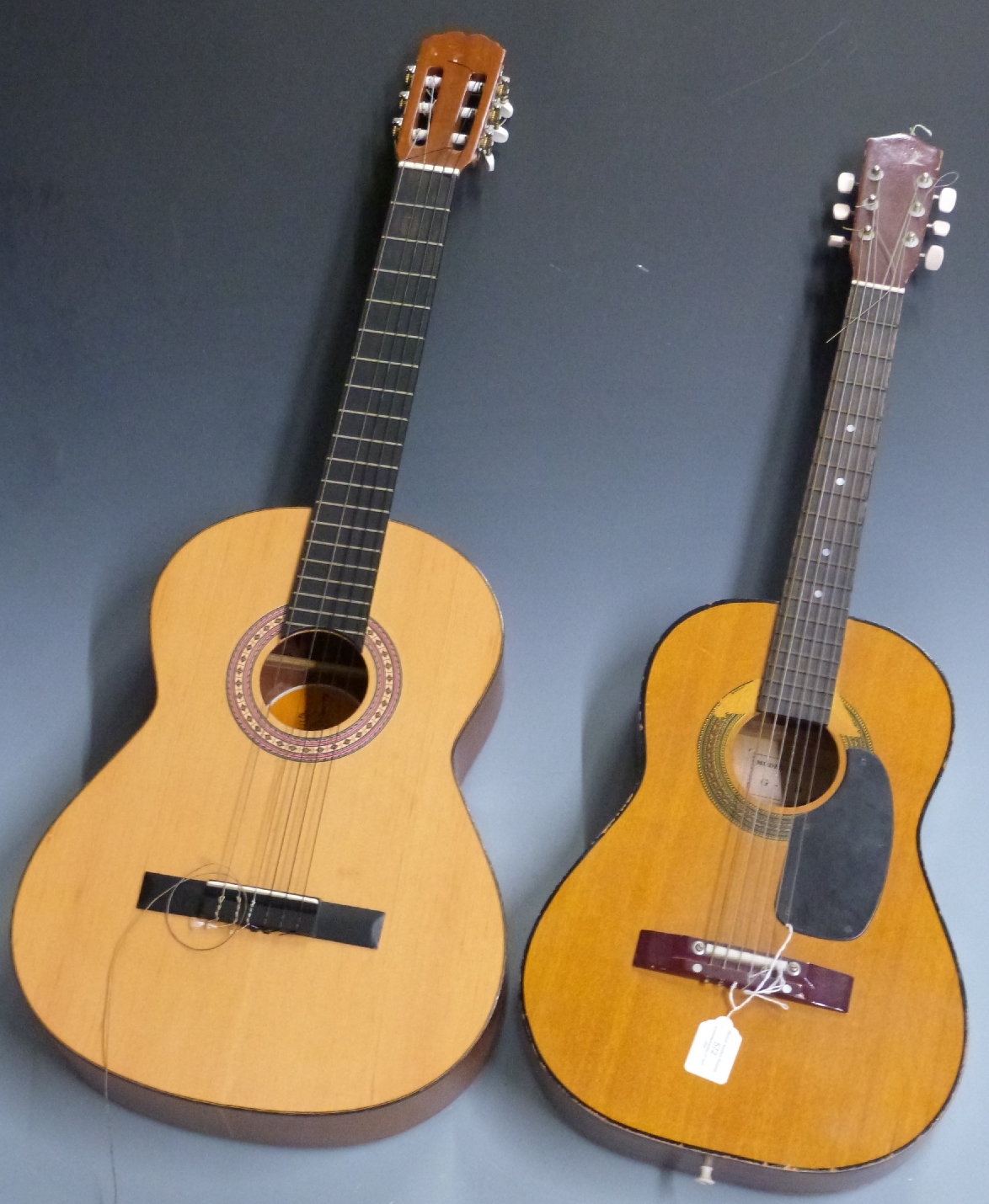 BM Espana Spanish folk acoustic guitar fitted with nylon strings together with a 3/4 size folk