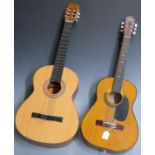 BM Espana Spanish folk acoustic guitar fitted with nylon strings together with a 3/4 size folk