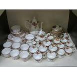 Approximately 41 pieces of Royal Albert Old Country Roses pattern tea and coffee ware together