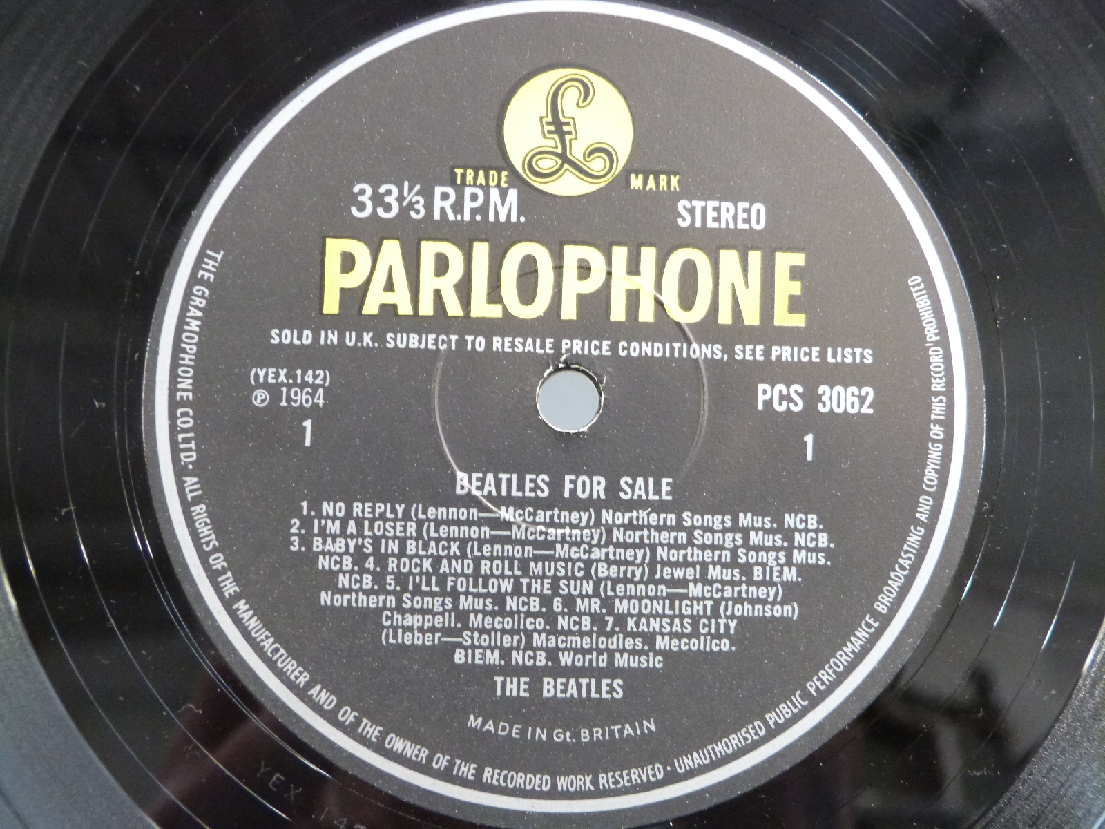 The Beatles - Beatles For Sale (PCS 3062), black and yellow labels with Sold in UK text, record - Image 4 of 4