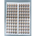 A collection of mint and unused Charles and Diana sheets of stamps, face value over £35