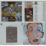 Bob Dylan 'self portrait' montage proof for the re-release of LP, 62 x 62cm