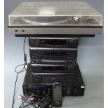Quantity of hi-fi equipment inc Kenwood Trio KA-94 amplifier, Panasonic audio system (SL-CH40 and