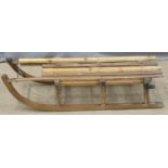 Vintage wooden sledge, length 109cm