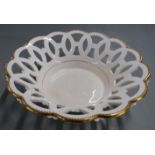 A 19thC Spode latticework fruit bowl, diameter 28cm