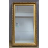 Gilt framed mirror, overall size 121x76cm