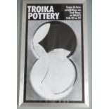 Troika Pottery St Ives exhibition at Heals poster, 50 x 28cm