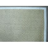 A large square sisal rug / mat with linen border by Crucial trading, 350 x 350cm