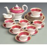 Grosvenor China (J & G) Ye Olde English teaset including tea pot