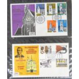 Four Great Britain QEII first day cover albums