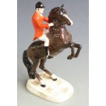 Beswick 868 rearing huntsman in brown, H24cm