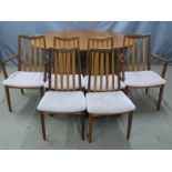 G plan extending dining table and 6 (4+2) chairs