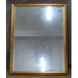 Large bevelled glass gilt framed mirror, 105x135cm overall