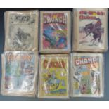 Approximately 160 vintage comics / magazines including Chums (1915), The Champion (1933), The