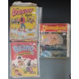Approximately 70 vintage children's comics / magazines including Disneyland, The Beano and The Dandy