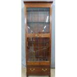 Glazed gun cabinet, W56 x D24 x H158cm