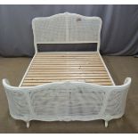 Bergere cane double bed