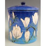 Dennis China Works covered jar decorated with magnolia