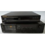 Marantz CD-873 compact disc player and Denon DR-M12HX stereo cassette