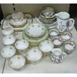 Coalport Indian Tree pattern, Aynsley and Royal Albert decorative tea and dinner ware