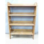 Victorian Arts and Crafts style bookcase or shelves, W82 x D23 x H111cm