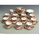 Approximately 39 pieces of English porcelain Imari tea ware, reg no 115510