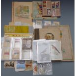 Collection of cigarette and trade cards, loose and in albums, including Kensitas Silks, Sunripe,