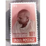 India Gandhi 1948 10s unmounted mint and other stamps