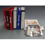 Six ring binders of Channel Island and Isle of Man stamps, mint and used, with sundry items