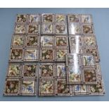 A set of ten Victorian/Aesthetic period ceramic tiles, 15.5 x 15.5cm