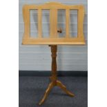 A contemporary oak lectern / music stand