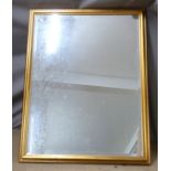 Bevelled edge git framed mirror, overall size 85 x 110cm