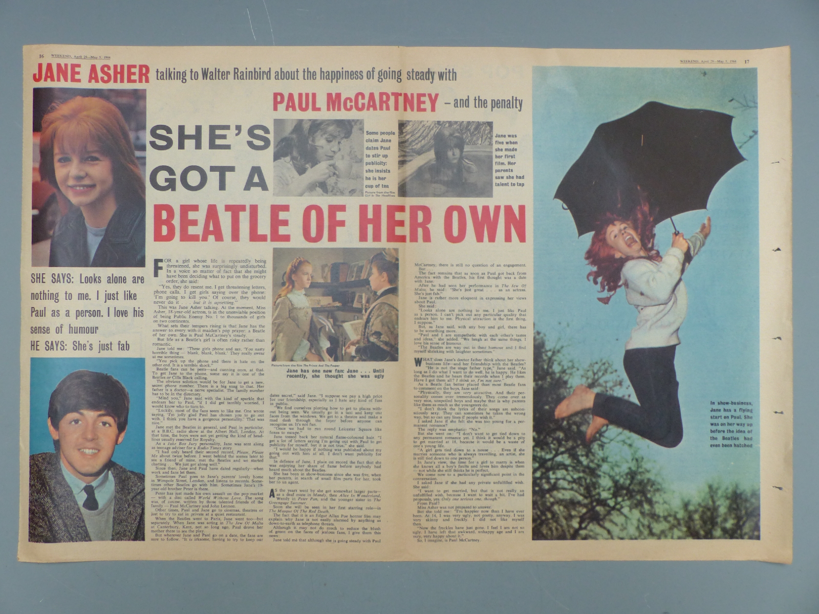 Various Beatles interest magazine cuttings; mostly 26 x 35cm some double pages, many from FAB - Image 4 of 5