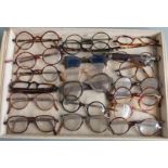 Nineteen pairs of faux tortoiseshell and similar vintage spectacles, circa 19th century and later,