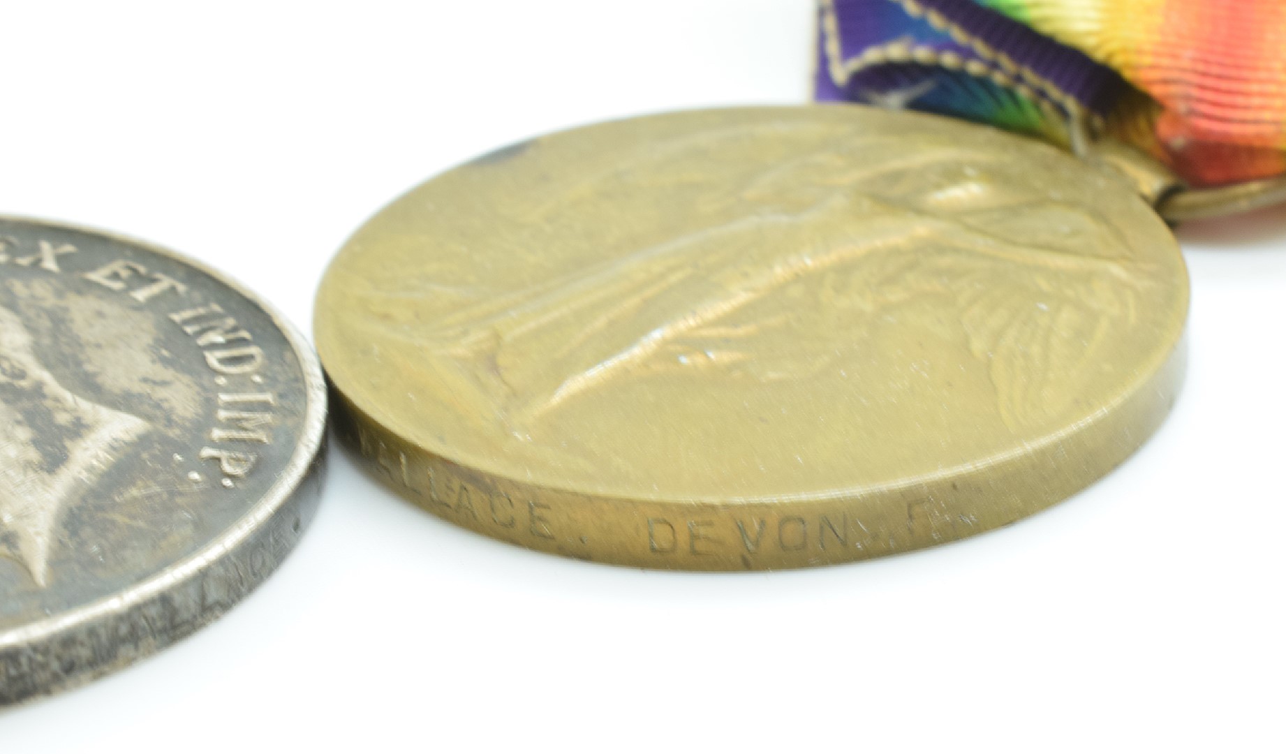 British Army WW1 medals comprising Victory Medal and War Medal, both named to 56118 Private J H - Image 7 of 8