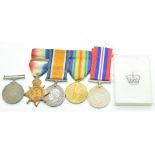 British Army WW1 medals comprising 1914 'Mons' Star with 5th August - 22nd November clasp named to