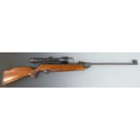 Weihrauch HW80 .22 air rifle with chequered semi-pistol grip, adjustable trigger and sights and