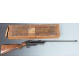 Webley Service Mk II .22 air rifle with chequered grip, interchangeable barrel, adjustable pop-up