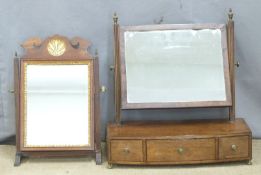 Two Victorian/Edwardian dressing table mirrors, largest W46 x H53cm