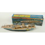 Marx tinplate Battery Operated Aircraft Carrier with Multi-Actions, J-9426, in original box.